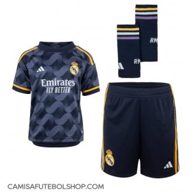 Camisa de time de futebol Real Madrid Rodrygo Goes #11 Replicas 2º Equipamento Infantil 2023-24 Manga Curta (+ Calças curtas)